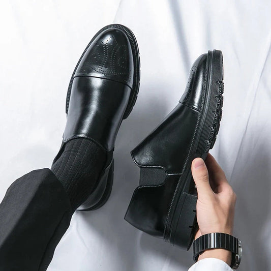 Alessio Cap-Toe Leather Loafers