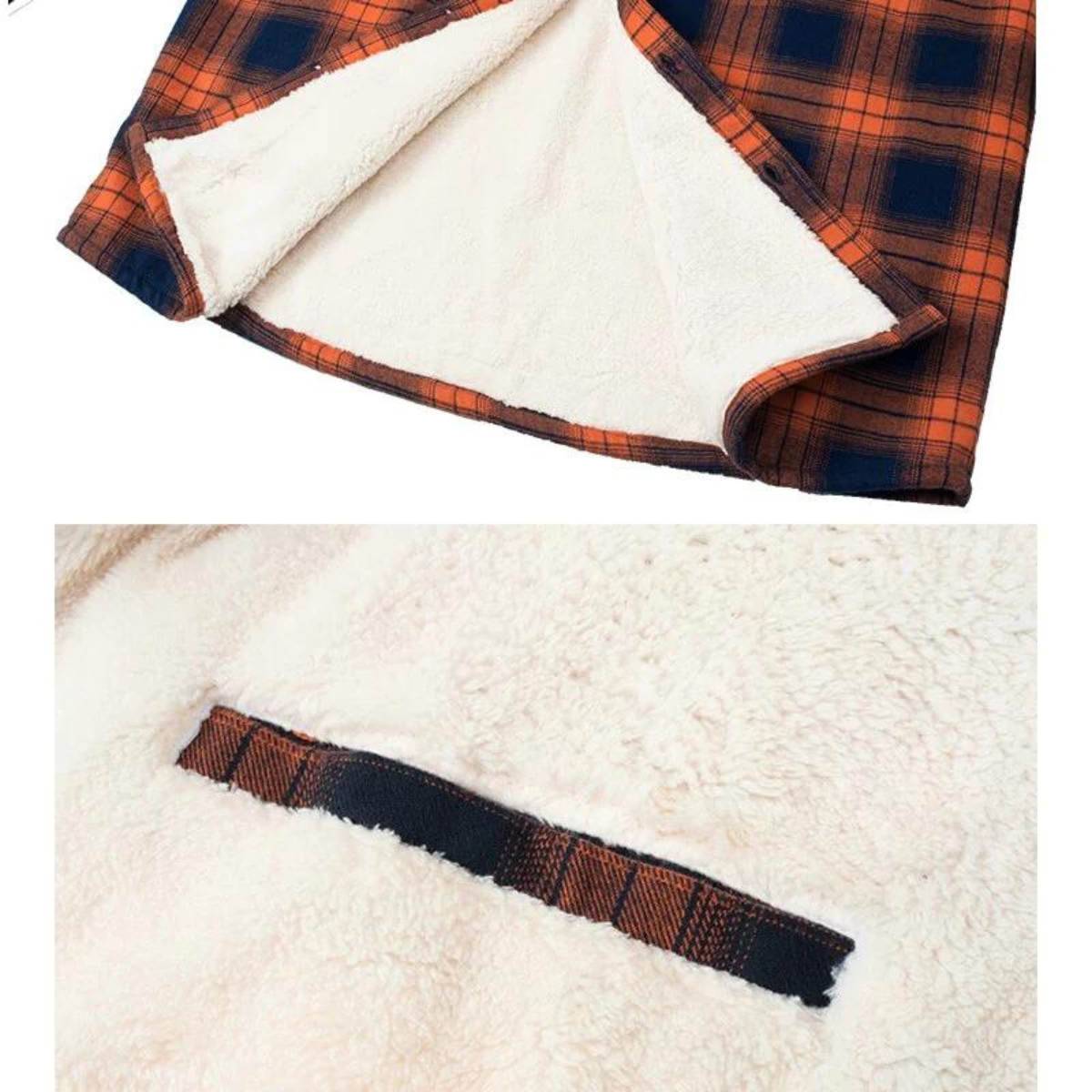 Derrick | Men's Sherpa Lined Plaid Shirt Jacket